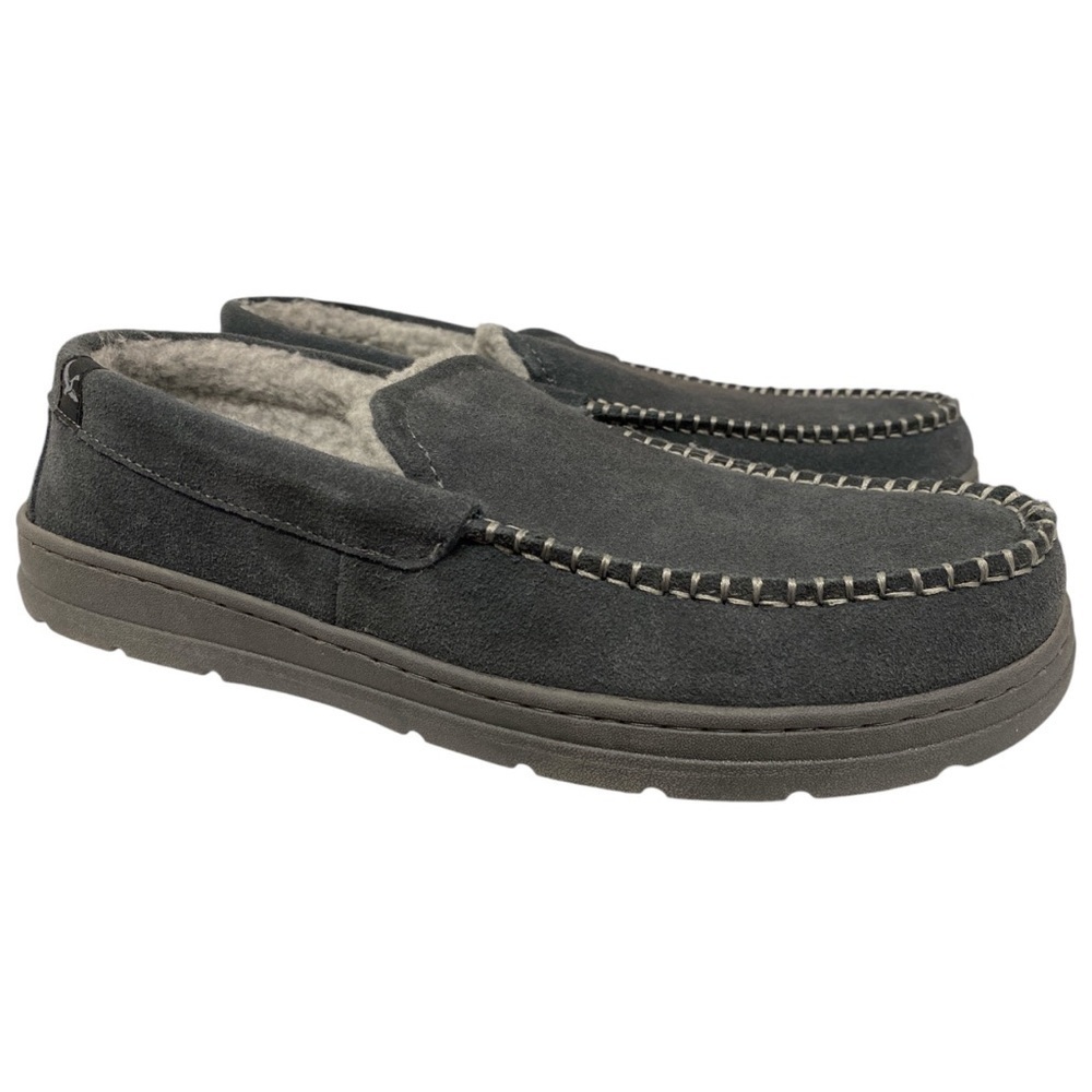 Eddie Bauer Men’s Loudon Suede Memory Foam- Size M (8-9), Charcoal, NWT
